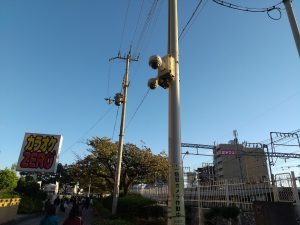 近鉄南大阪線河内天美駅前の防犯カメラ