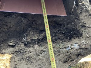 90㎝角の銅板の接地極埋設
